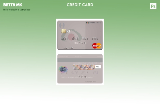 Модерен стил Шаблон за мастер картички Salvador Banco Azteca